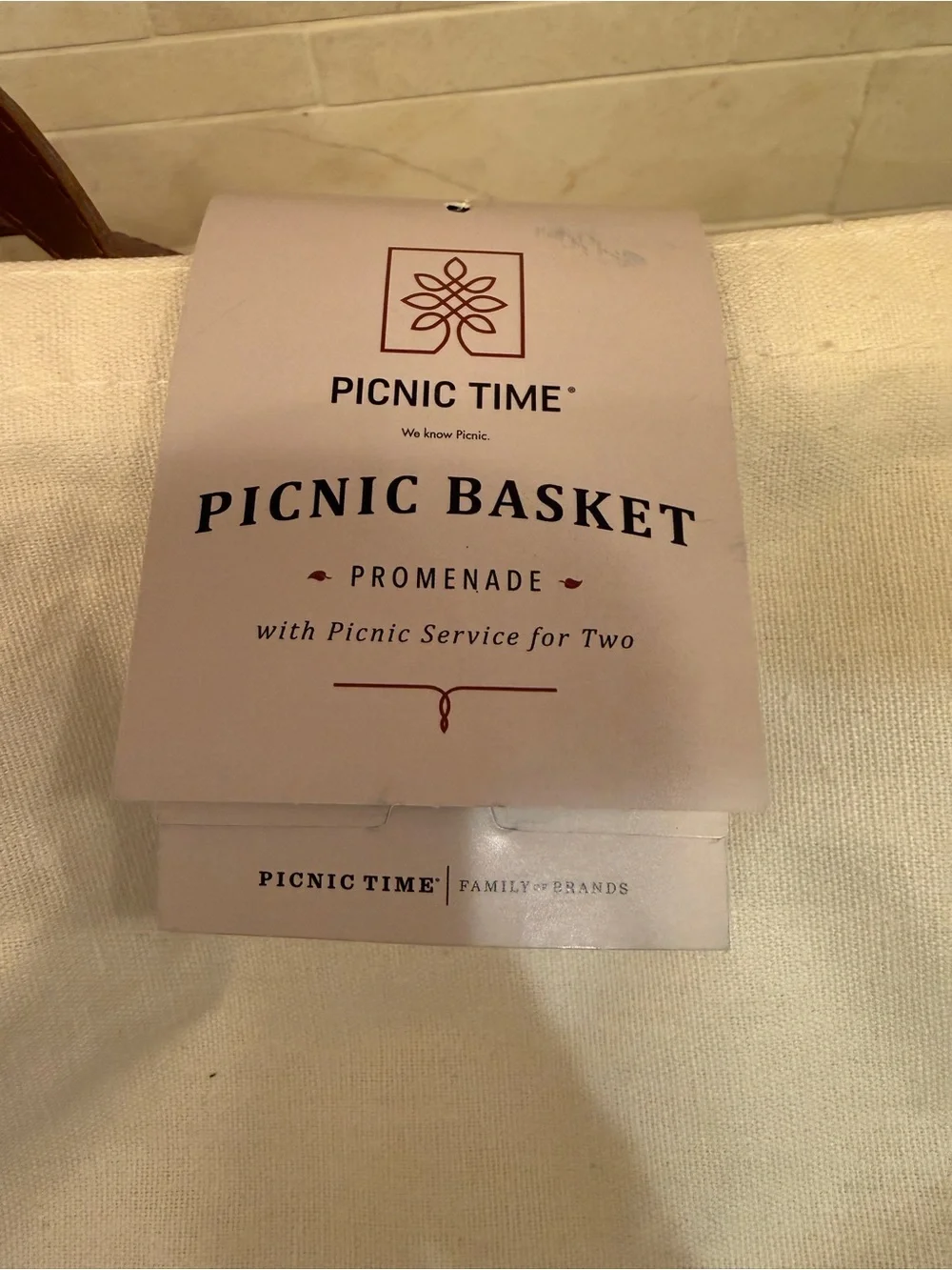 NEW Luxury Picnic Time Promenade Picnic Basket by Vagabond House-Canvas & Wicker